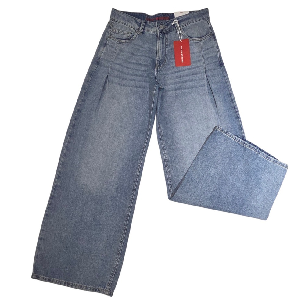 Lucky Brand Women's Jeans 8/29 Denim Palazzo Pleated Wide Leg Rigid High Rise‎ - Picture 5 of 16